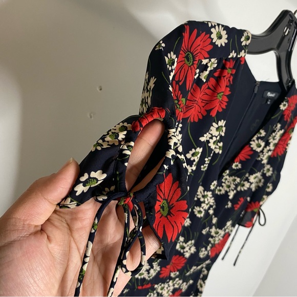 Madewell Hillside Daisy Floral Midi Wrap Dress Size 00 - Picture 9 of 11